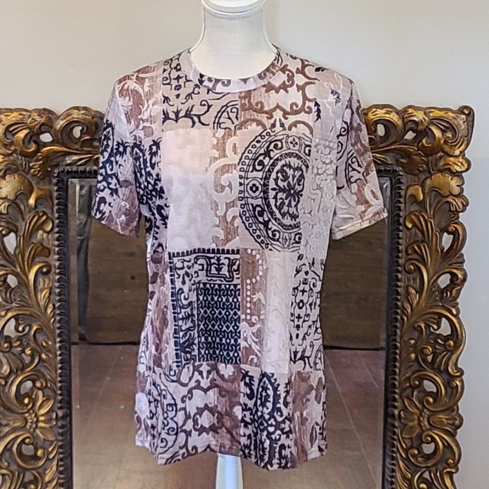 Hekka Brown/Tan Top Ladies Size XL